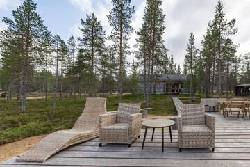 Фото номера Шале с двумя спальнями Шале Chalet Kuukkeli AuroraCabins г. Саариселькя 72