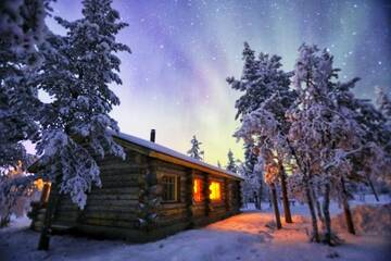 Фото номера Шале с двумя спальнями Шале Chalet Kuukkeli AuroraCabins г. Саариселькя 42