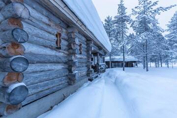 Фото номера Шале с двумя спальнями Шале Chalet Kuukkeli AuroraCabins г. Саариселькя 52