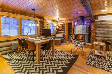 Фото номера Шале с двумя спальнями Шале Chalet Kuukkeli AuroraCabins г. Саариселькя 12