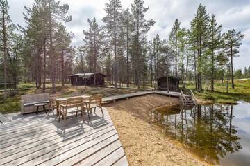 Фото номера Шале с двумя спальнями Шале Chalet Kuukkeli AuroraCabins г. Саариселькя 30