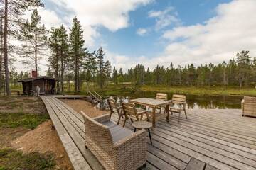 Фото номера Шале с двумя спальнями Шале Chalet Kuukkeli AuroraCabins г. Саариселькя 31