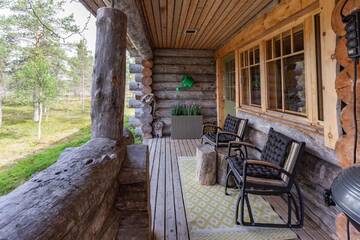 Фото номера Шале с двумя спальнями Шале Chalet Kuukkeli AuroraCabins г. Саариселькя 35