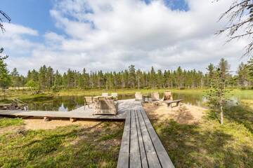 Фото номера Шале с двумя спальнями Шале Chalet Kuukkeli AuroraCabins г. Саариселькя 32