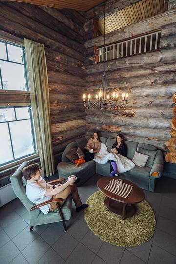 Фото номера Дом с 2 спальнями Шале Sielikkö Aurora Log Apartments г. Саариселькя 8