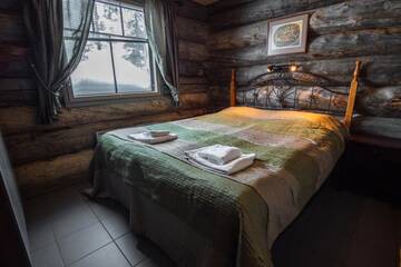 Фото номера Дом с 2 спальнями Шале Sielikkö Aurora Log Apartments г. Саариселькя 109