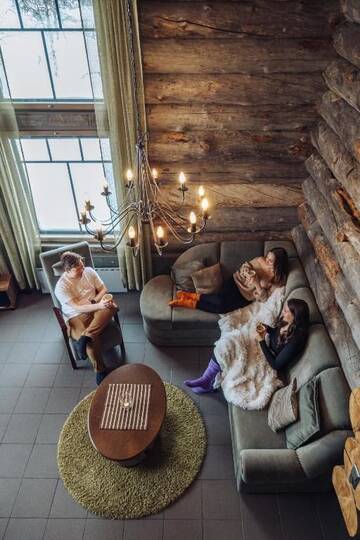 Фото номера Дом с 2 спальнями Шале Sielikkö Aurora Log Apartments г. Саариселькя 125