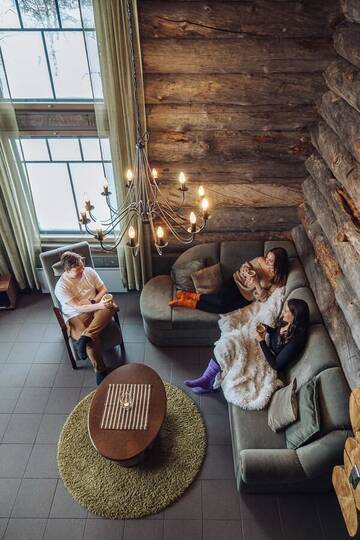 Фото номера Дом с 2 спальнями Шале Sielikkö Aurora Log Apartments г. Саариселькя 9