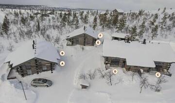 Фото номера Дом с 2 спальнями Шале Sielikkö Aurora Log Apartments г. Саариселькя 84