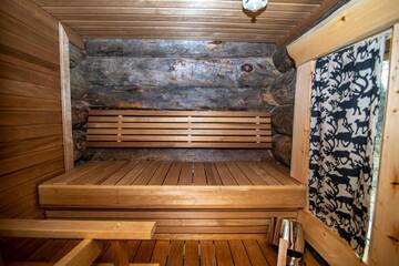 Фото номера Коттедж с 2 спальнями Дома для отпуска Polar Aurora Cabins г. Саариселькя 5