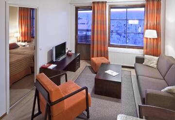 Фото номера Апартаменты с 1 спальней и сауной Отель Lapland Hotels Riekonlinna г. Саариселькя 2